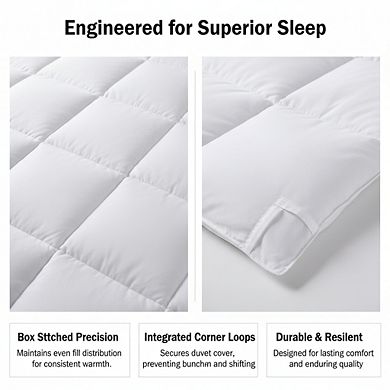 Queen Down Alternative Duvet Insert, Quilted with Corner Tabs & Box Stitching