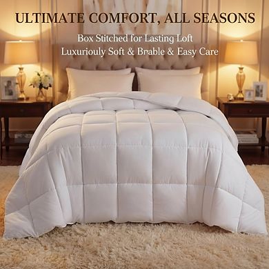 Queen Down Alternative Duvet Insert, Quilted with Corner Tabs & Box Stitching