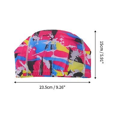 Elasticity Pink Splatter Pattern Swim Cap 5.91"x9.25" 1 Pc