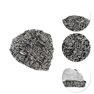 Elasticity Flower Pattern Swim Cap 5.91"x9.25" 1 Pc