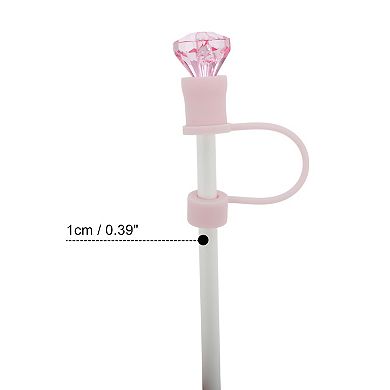 Gemstone Straw Cover Cap 4 Pcs