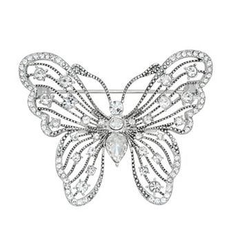 Napier Silver Tone Butterfly Pin