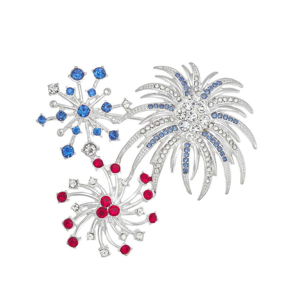 Napier Silver Tone Fireworks Pin