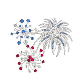 Napier Silver Tone Fireworks Pin