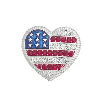 Napier Silver Tone Heart Pin