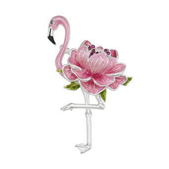 Napier Silver Tone Flamingo Pin