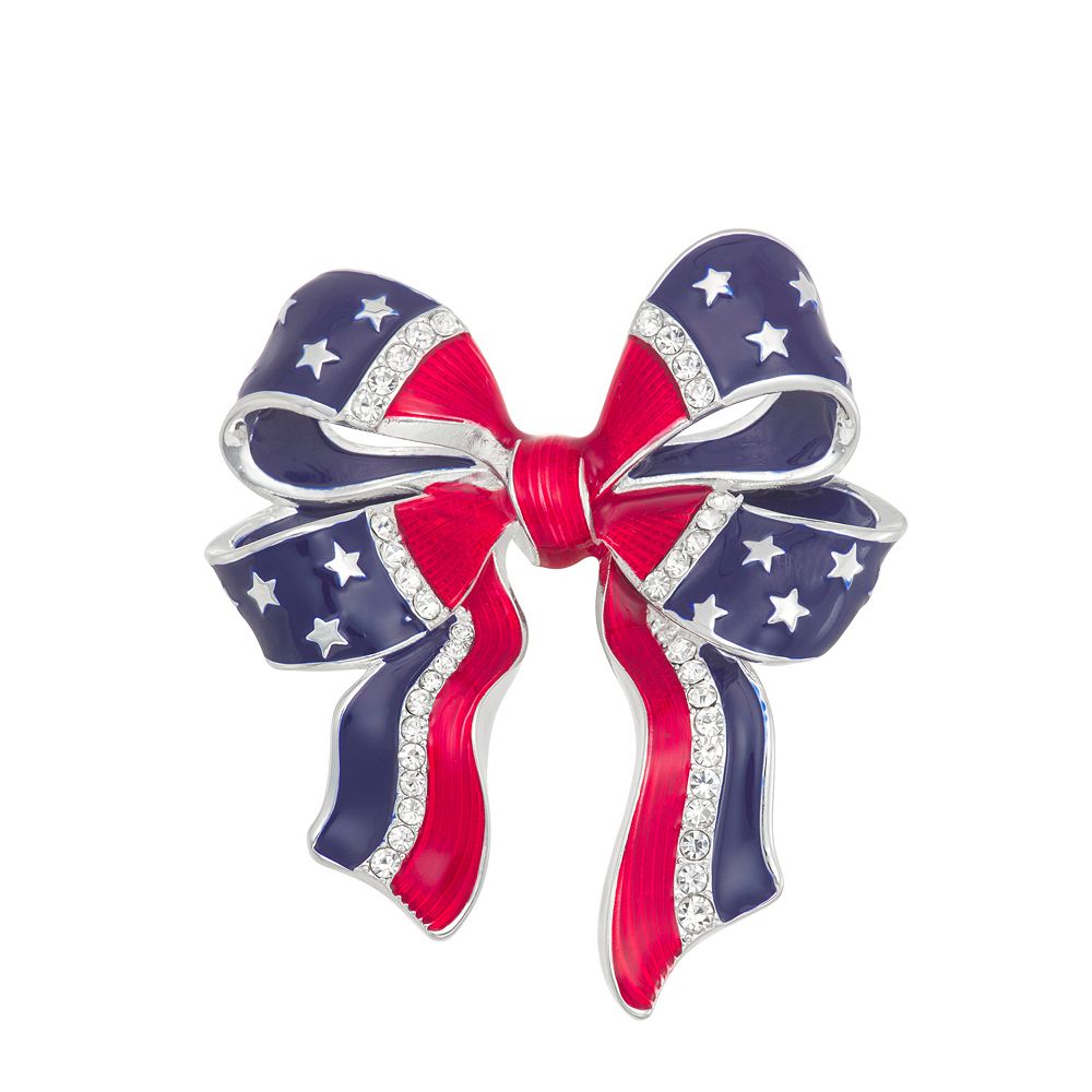 Napier Silver-Tone Bow Pin