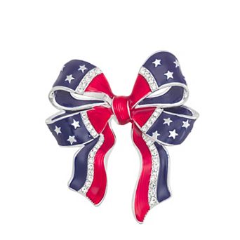 Napier Silver-Tone Bow Pin