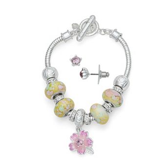 Napier Silver-Tone 2 pc Bracelet & Earring Set