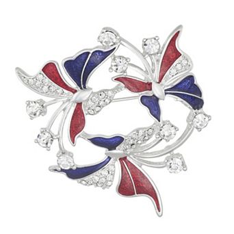 Napier Silver-Tone Butterflies Pin