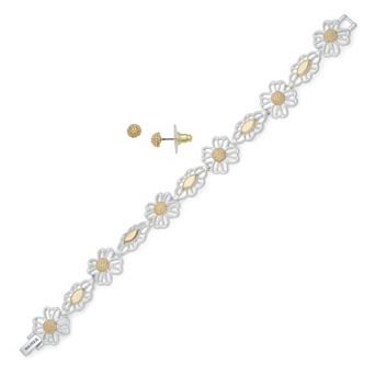 Napier 2 pc Floral Bracelet & Earring Set