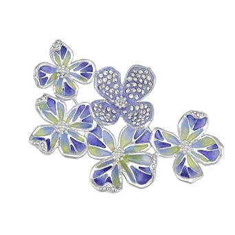 Napier Silver-Tone Elevated Flowers Pin