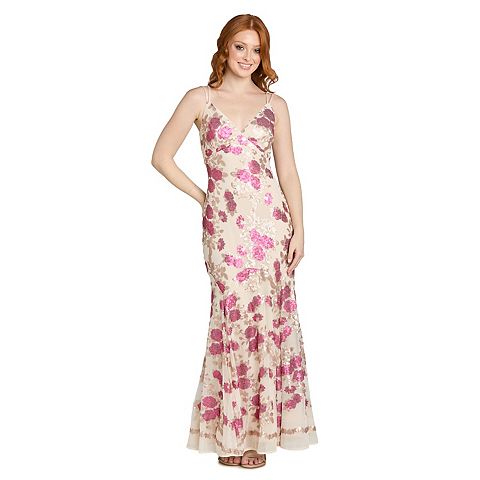Женские платья Morgan Juniors' Morgan and Co Long Floral Beaded Dress