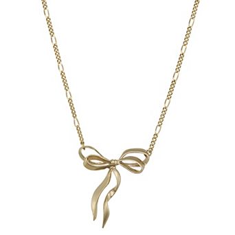Simply Vera Vera Wang Gold Tone Bow Pendant Necklace