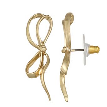 Simply Vera Vera Wang Gold Tone Bow Stud Earrings