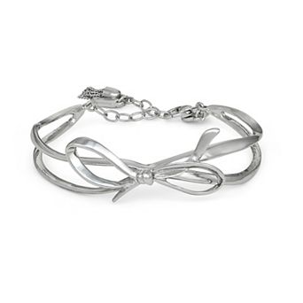 Simply Vera Vera Wang Silver Tone Bow Cuff Bracelet