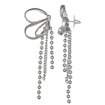 Simply Vera Vera Wang Silver Tone Bow Dangle Earrings