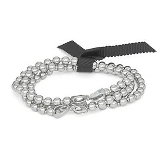 Simply Vera Vera Wang Silver Tone 3 pc Bow Stretch Bracelet Set
