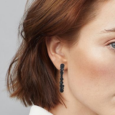 Simply Vera Vera Wang Black Gemstone C-Hoop Earrings