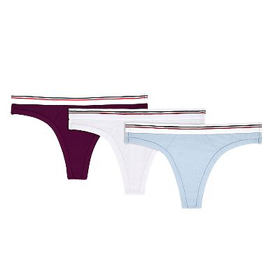 Juniors' SO® Varsity 3-Pack Thong Panties SO60002P3