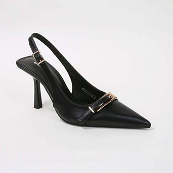 Coraline Slingback Heels with Ornamental Buckle