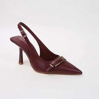 Coraline Slingback Heels with Ornamental Buckle