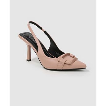 Cindy Slingback Pumps with Tonal Buckle Detail