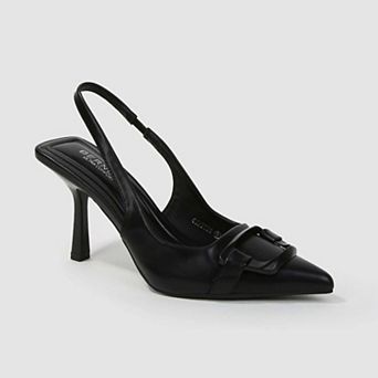 Cindy Slingback Pumps with Tonal Buckle Detail