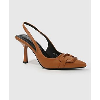 Cindy Slingback Pumps with Tonal Buckle Detail