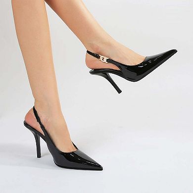 Coetta Patent Slingback Heels