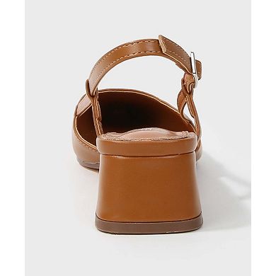 Vieda Block Heel Slingback Pumps