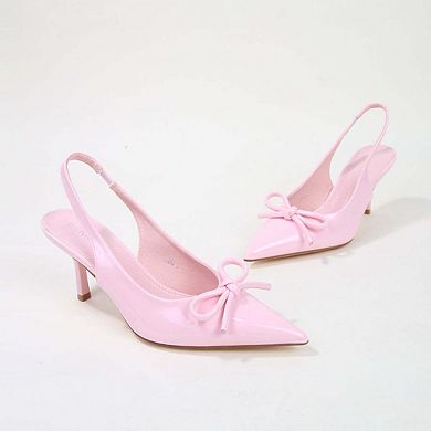 Cree Bow Accent Slingback Pumps