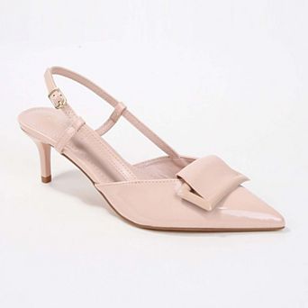 Vava Patent Buckle Slingbacks