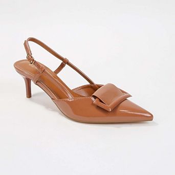 Vava Patent Buckle Slingbacks