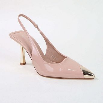 Vega Metallic Cap-Toe Slingback