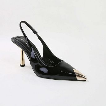 Vega Metallic Cap-Toe Slingback