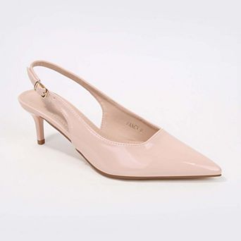 Fancy Slingback Kitten Heels