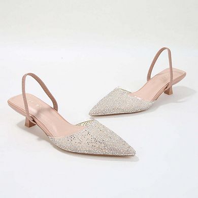 Mara Slingback with Pearls and Rhinestones