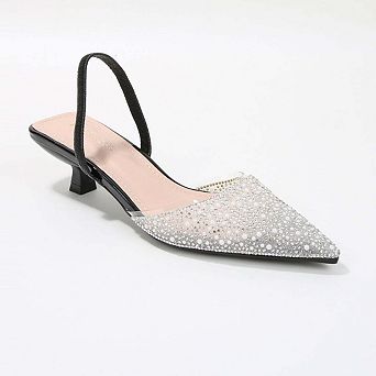 Mara Slingback with Pearls and Rhinestones