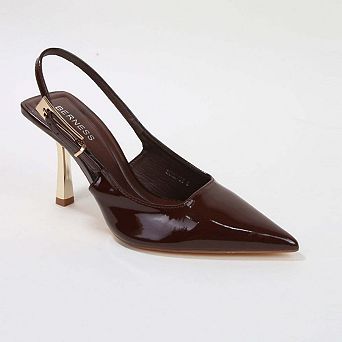 Honey Slingbacks with Gold Accents