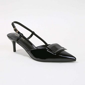 Vava Patent Buckle Slingbacks