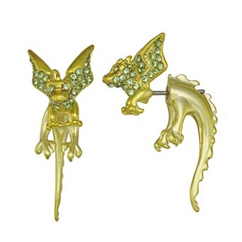 Simply Vera Vera Wang Gold Tone Gemstone Dragon Floater Earrings