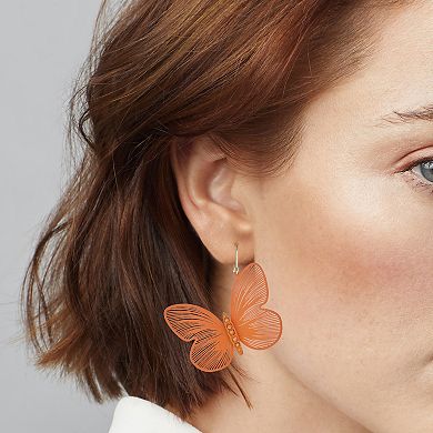 Simply Vera Vera Wang Gold Tone Butterfly Drop Earrings