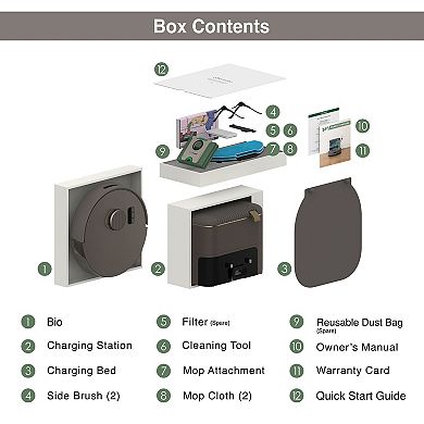 bObsweep Bio Auto-Empty Robot Vacuum & Mop with 100-Day Dock