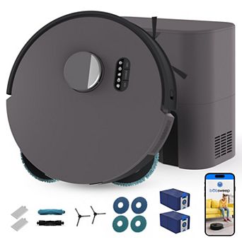 bObsweep Dustin Combo Robot Vacuum with Smart Navigation & Dual-Scrub Mops, 8000Pa Suction