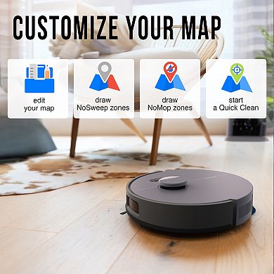bObsweep Dustin Combo Robot Vacuum with Smart Navigation & Dual-Scrub Mops, 8000Pa Suction