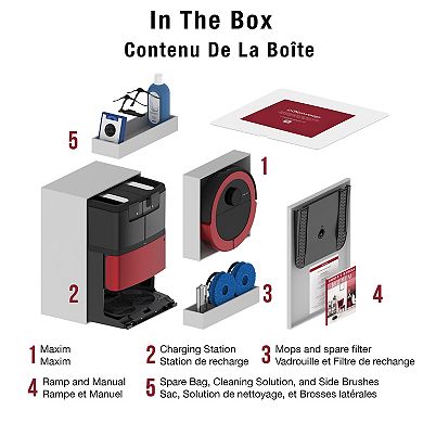 bObsweep Maxim Combo Robotic Vacuum & Mop with 22,000 Pa Suction & Auto-Empty Dock
