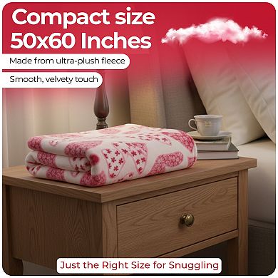 Valentine’s Day Microfleece Throw Blanket Collection, 50" x 60"