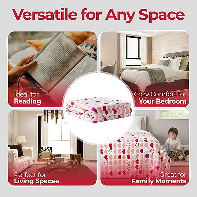 Valentine’s Day Microfleece Throw Blanket Collection, 50" x 60"