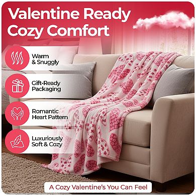 Valentine’s Day Microfleece Throw Blanket Collection, 50" x 60"